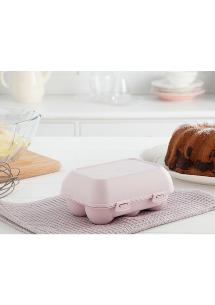 Quotidien 6'lı Yumurta Saklama Kabı - Soft Pudra