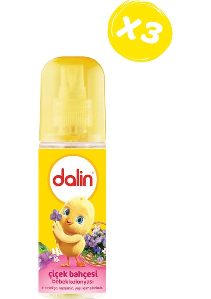 Bebek Kolonyası Çiçek Bahçesi 150 ml x 3 Adet