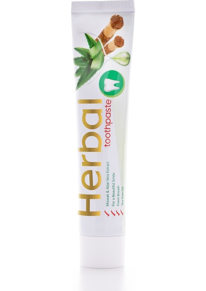 Aloe Vera & Misvak & Çay Ağacı Özlü Bitkisel Diş Macunu - 75 ml