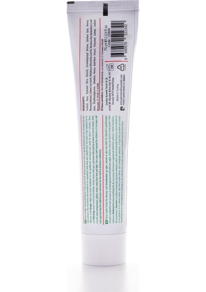 Aloe Vera & Misvak & Çay Ağacı Özlü Bitkisel Diş Macunu - 75 ml