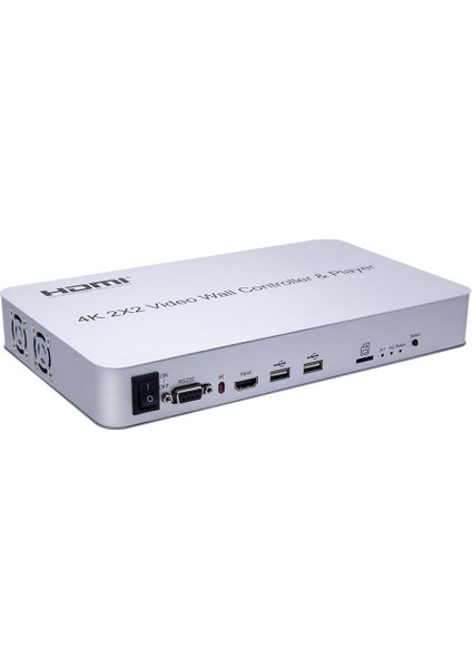 4KVW244P 4K Ultra HD 2x2 Duvar Ekran Denetleyici Stand Alone USB Player Video Wall Controller
