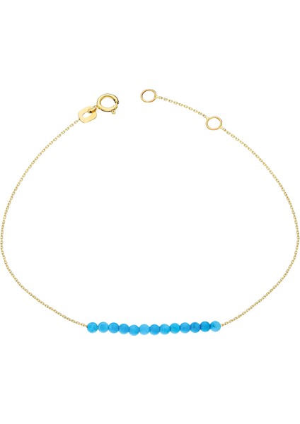 Altın Firuze Taşlı Bileklik