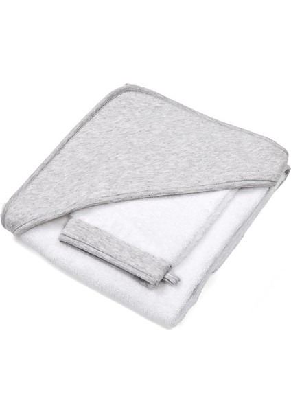 Chevron Grey Melange Kundak Havlu + Kesesi fiyatları