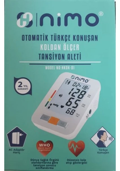 Otomatik Türkçe Konuşan Koldan Ölçer Tansiyon Aleti