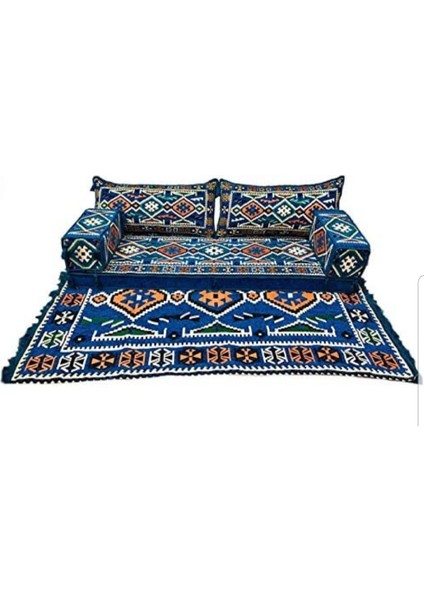 Anadolu Desenli Şark Köşesi Minderi 120*200 cm Kilim Takımı