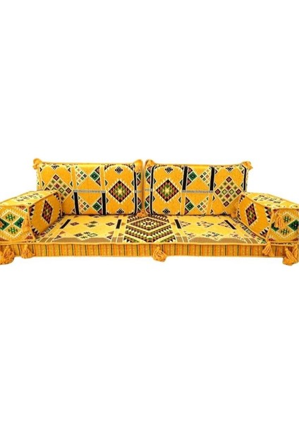 Şark Köşesi Kilim Desenli Minderi ikili Sedir Takımı Sünger Dahil