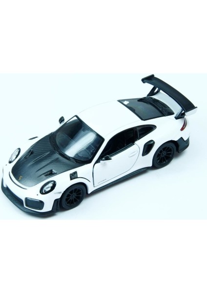Metal Çek Bırak Porsche 911 Araba -Beyaz