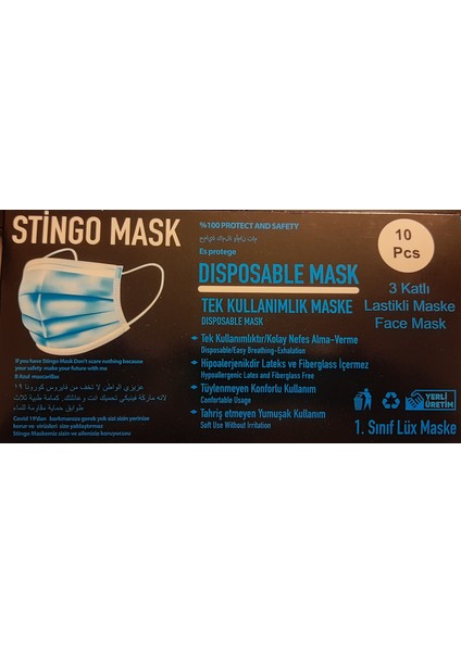 Mask Maske 10'lu x 10