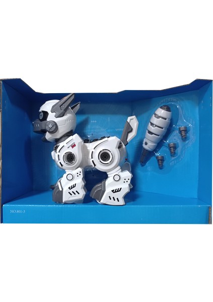Işıklı ve Sesli Kutulu Robot Köpek