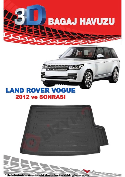 Land Rover Vogue 2012 ve Sonrası 3D Bagaj Havuzu Land Rover Vouge