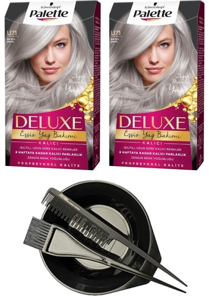 Deluxe U71 Buzul Grisi X2+ Saç Boyama Seti
