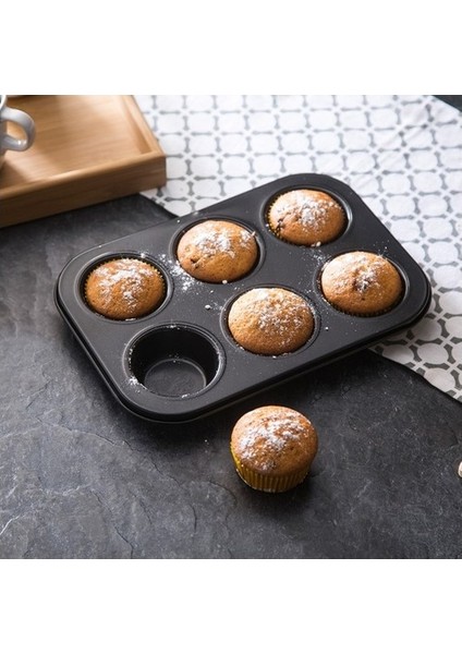 Tekno Istanbul Mutfak Teflon 6'lı Muffin Kalıbı,kek Kalıbı,