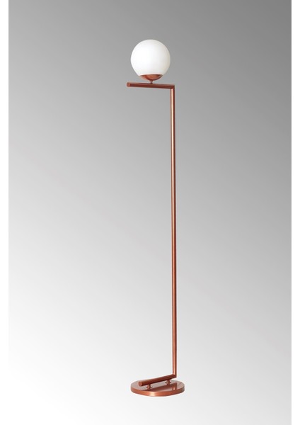 Casa Bakır Metal Gövde Beyaz Camlı Tasarım Lüx Yerden Aydınlatma Lambader modelleri