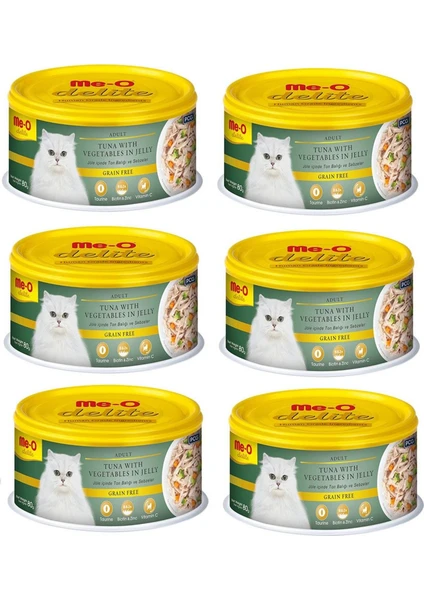 Jöle Içinde Ton Balığı ve Sebzeli Kedi Konserve 80 gr x 6