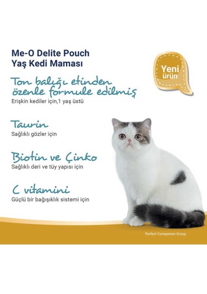 Me-O Ton Balıklı Soslu Tahılsız Kedi Konserve Maması 80 gr x 6 Adet modelleri