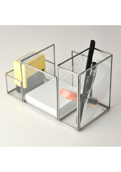 Kalemlik Organizer Cam Siyah Antrasit Özel Yapım indirimleri