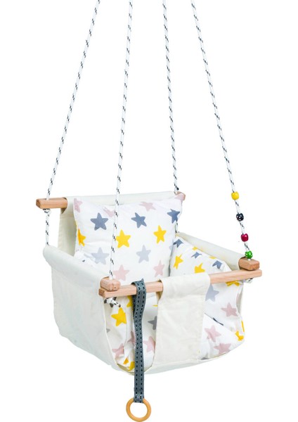 Şelale Salıncak Tavana Asılabilen Sallanır Salıncak Krem