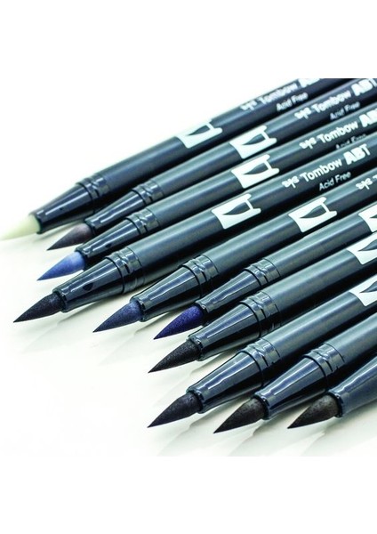 Dual Brush Pen Fırça Uçlu Kalem Seti 10 Renk Set Grayscale fiyatları