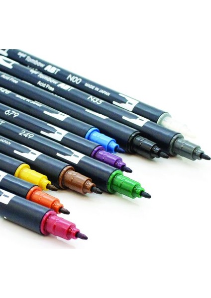 Dual Brush Pen Fırça Uçlu Kalem Seti 10 Renk Set Muted modelleri