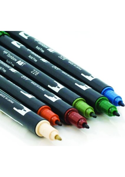 Dual Brush Pen Fırça Uçlu Kalem Seti 6 Renk Set Landscape modelleri
