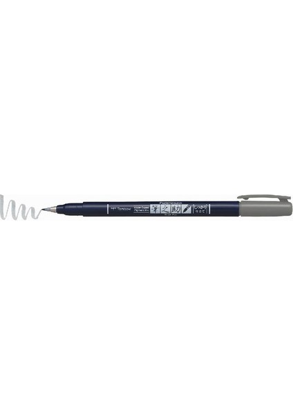 Fudenosuke Brush Pen Fırça Uçlu Çizim Kalemi Gri