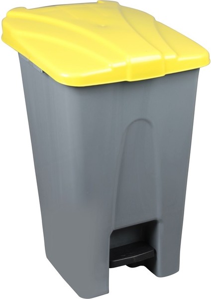 Pedallı Kağıt Plastik Cam Ayrıştırma Kovası - Ayrıştırma Konteyneri - Tekerlekli