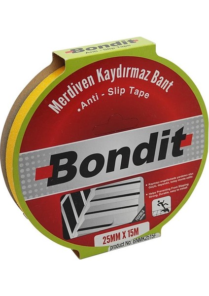 Merdiven Kaydırmaz Bant Fosforlu 25mm x 15mt.