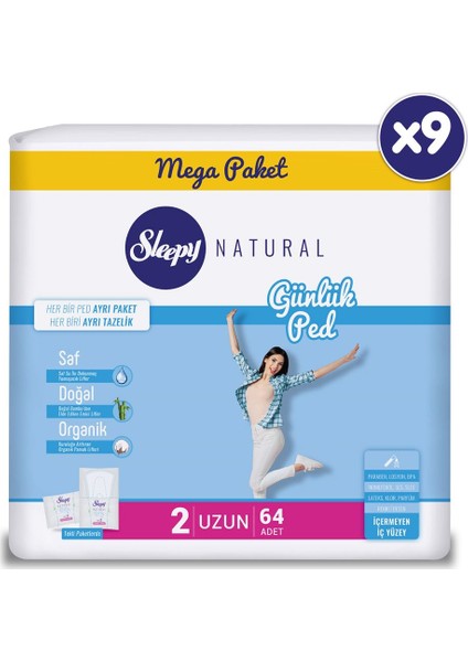 Natural Günlük Ped Uzun 9X64 Adet