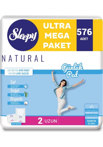 Natural Günlük Ped Uzun 9X64 Adet fiyatları