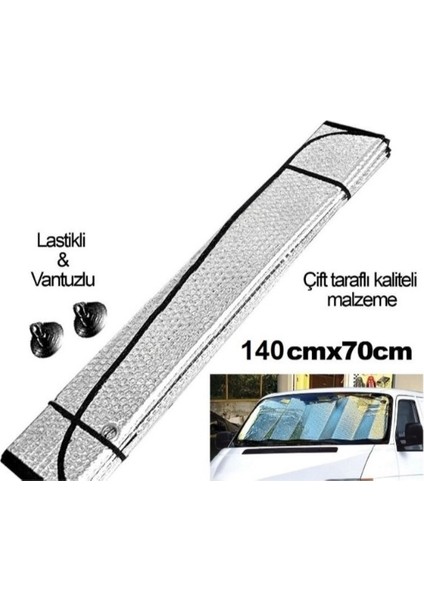 Ön Cam Güneşlik-Perde Metalize 140X70 cm Jumbo Büyük Boy