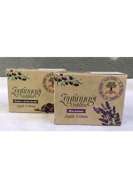 Karakılıç Zeytinyağı Sabunu Kahve Çekirdekli + Lavantalı %100 Doğal El Yapımı Soğuk Döküm Sabun