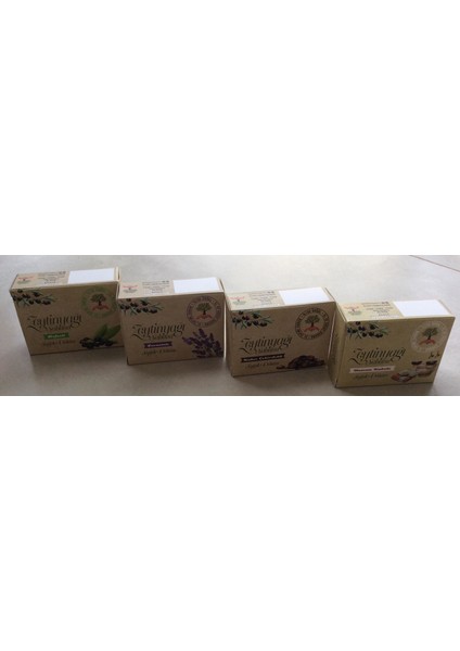 Karakılıç Zeytinyağı Sabunu El Yapımı Soğuk Döküm Sabun Kahve, Lavantalı, Hamam ve Defneli 120 gr x 4'lü