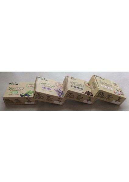 Karakılıç Zeytinyağı Sabunu El Yapımı Soğuk Döküm Sabun Kahve, Lavantalı, Hamam ve Defneli 120 gr x 4'lü