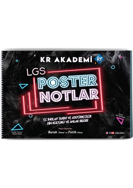 LGS İnkılap Tarihi ve Atatürkçülük Din Kültürü ve Ahlak Bilgisi Poster Notlar