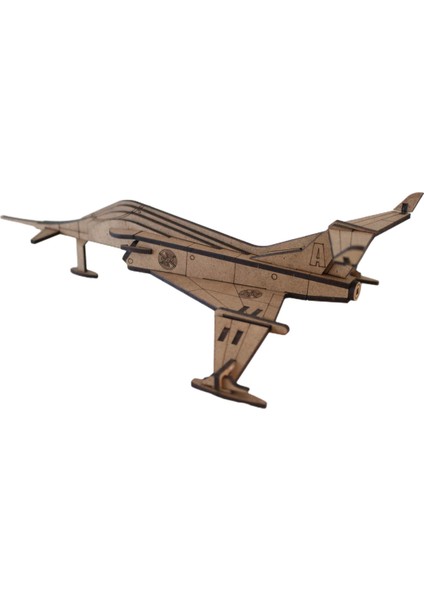 3D Ahşap Puzzle Angel Interceptor Uçak 47 Parça