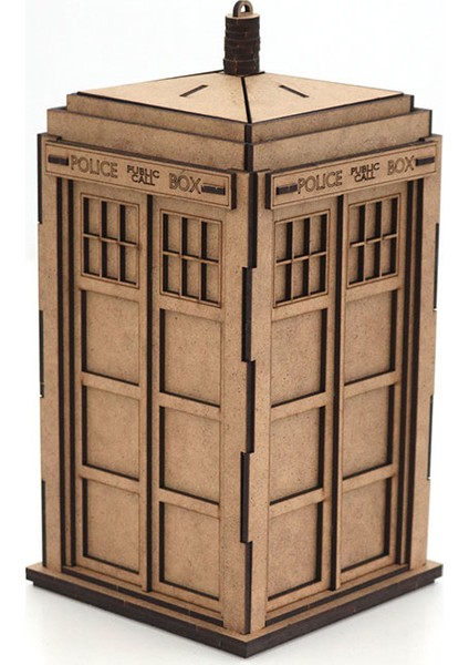 3D Ahşap Puzzle Dr. Who Tardis 53 Parça