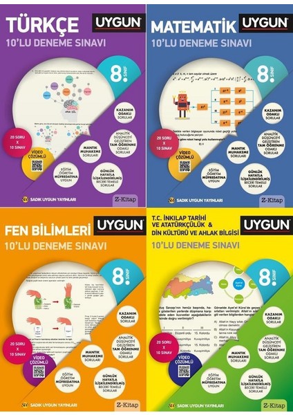 Türkçe-Matematik-Fen Bilimleri -T.c. İnkılap ve Din Kültürü 4'lü Deneme