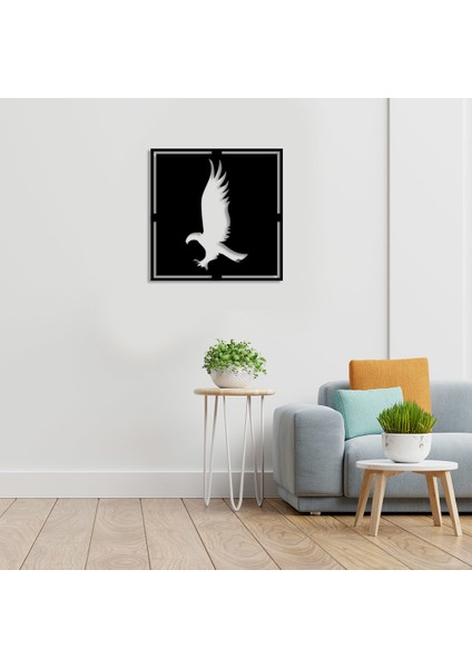 Geometrik Vahşi Doğa Kartal Duvar Oda Ev Aksesuarı Ahşap Tablo 50 x 50 cm fiyatları