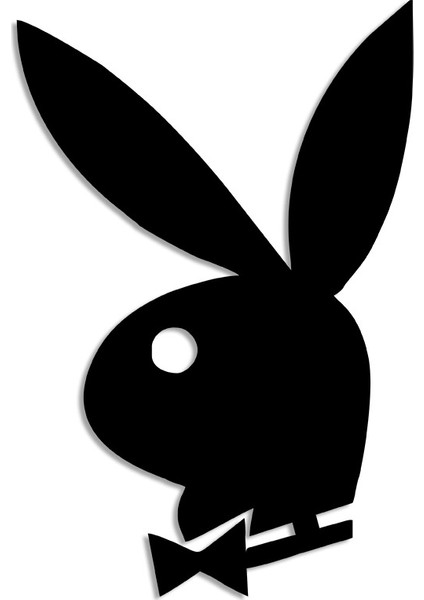 Playboy Logosu Simgesi Duvar Oda Ev Aksesuarı Ahşap Tablo 33 x 50 cm