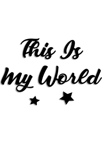 This Is My World Yıldız Duvar Oda Ev Aksesuarı Ahşap Tablo 50 x 33 cm modelleri