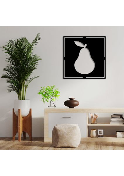 Geometrik Armut Meyve Figürü Duvar Oda Ev Aksesuarı Ahşap Tablo 50 x 50 cm fiyatları