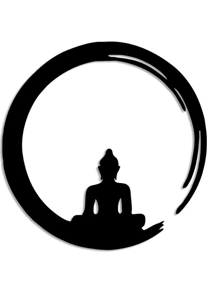 Buda ve Zen Simgesi Duvar Yoga Oda Süslemesi Aksesuarı Ahşap Tablo 49 x 50 cm modelleri