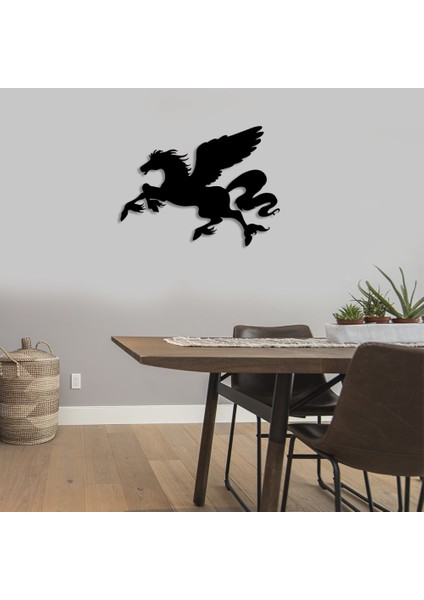 Uçan Pegasus Kanatlı At Araç Için Duvar Oda Ev Aksesuarı Ahşap Tablo 50X37CM fiyatları