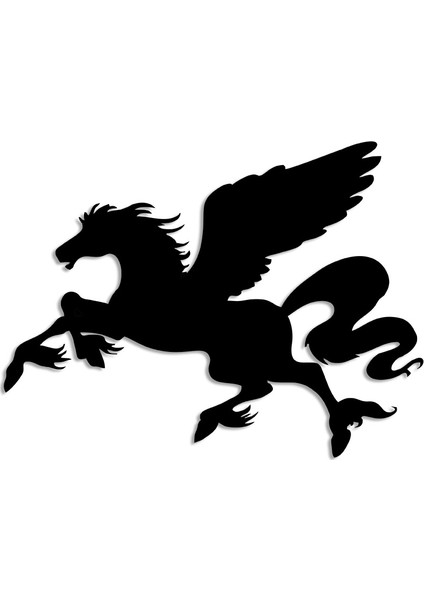 Uçan Pegasus Kanatlı At Araç Için Duvar Oda Ev Aksesuarı Ahşap Tablo 50X37CM modelleri