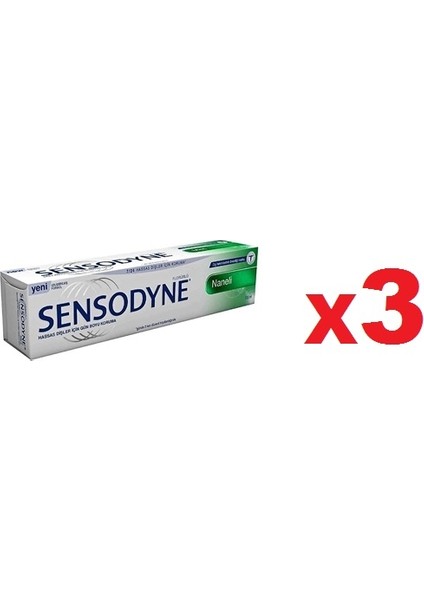 Diş Macunu 100 ml Naneli 3'lü