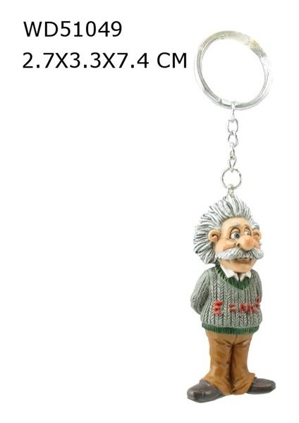 Einstein Figürlü Biblo Heykel Anahtarlık