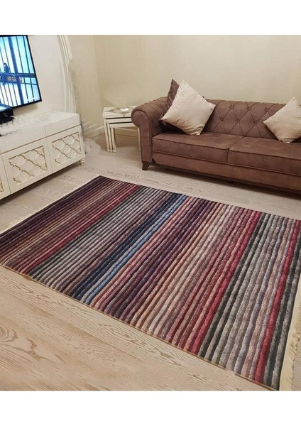 Renbow Kaymaz Tabanlı Yıkanabilir Halı Kilim Yolluk Renkli