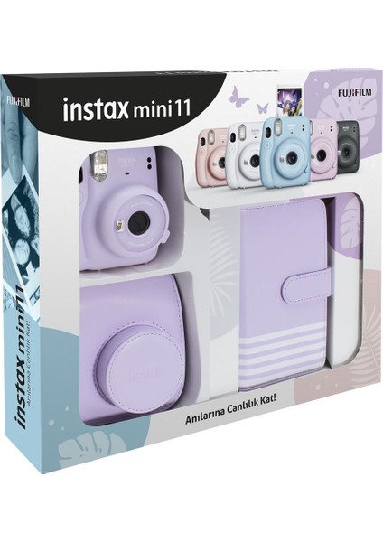 Instax Mini 11 Laporta Albümlü Lila Kit