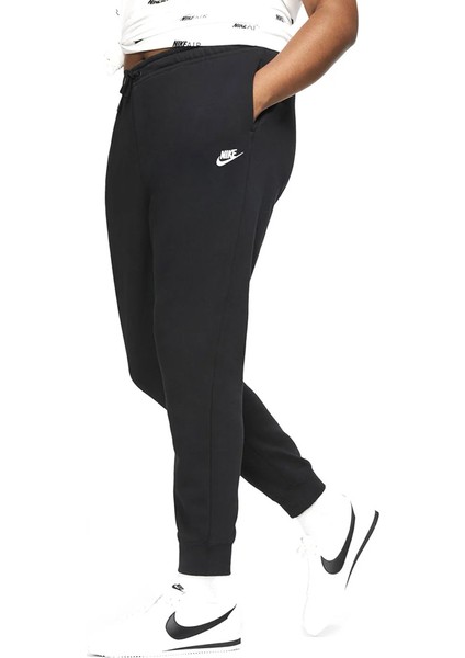 CJ0412-010 Sportswear Essential Büyük Beden Yünlü Kadın Eşofman Altı