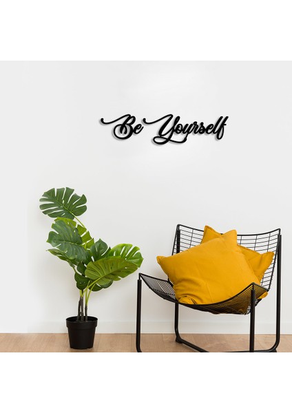 Be Yourself Duvar Oda Ev Aksesuarı Ahşap Tablo 50 x 11 cm